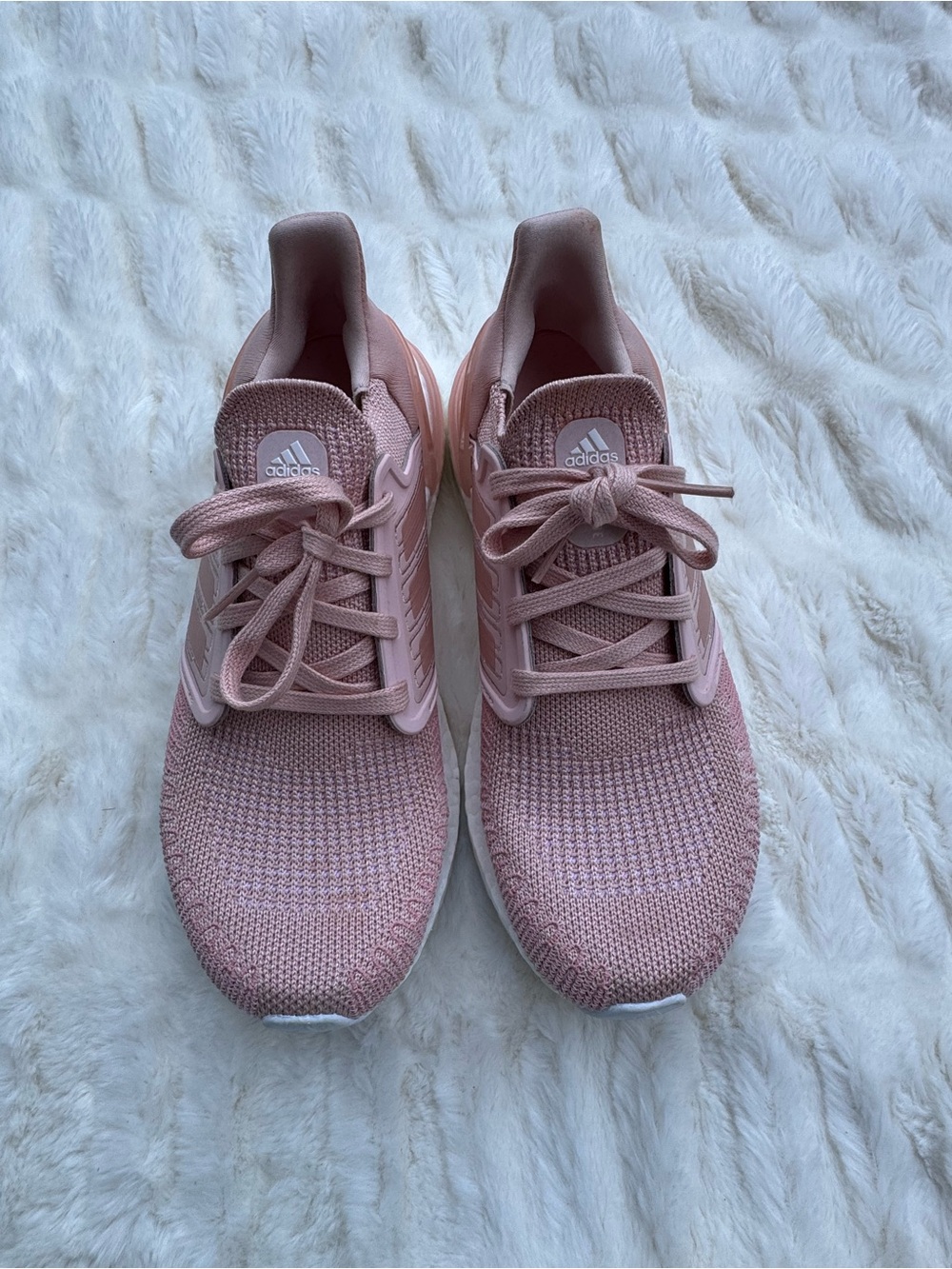 adidas Women's Blush Pink Knit Running Shoes